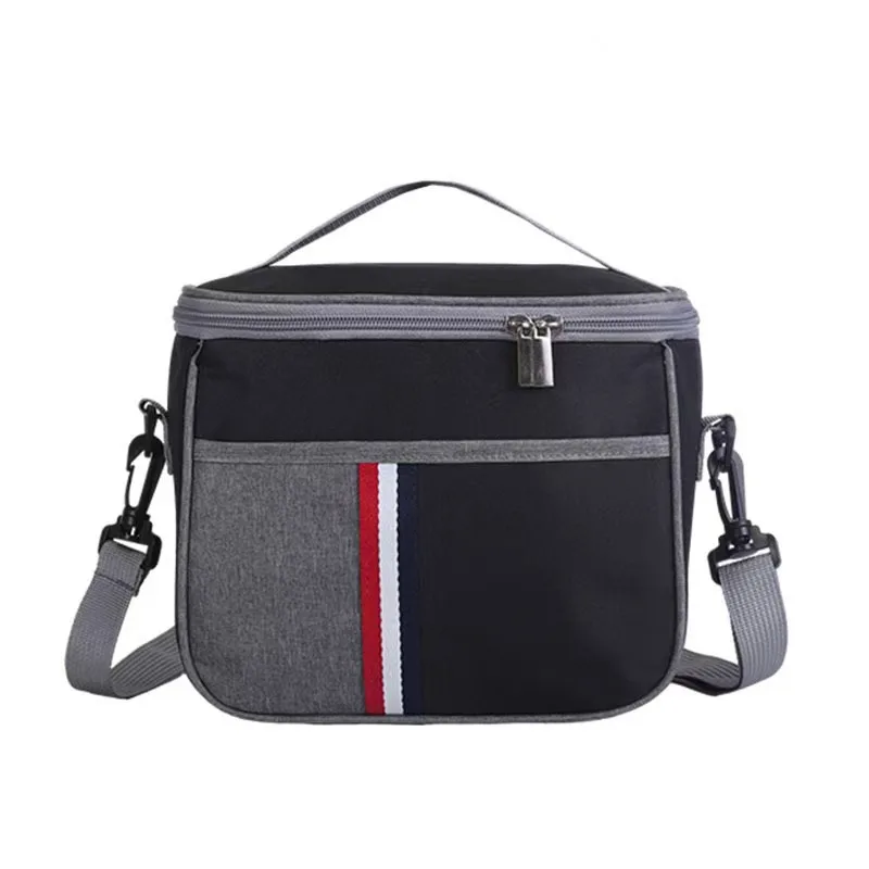 حقيبة غداء أكسفورد مقاومة للماء بسعة كبيرة ومتعددة الجيوب وحقيبة بينتو الحرارية للطلاب بكتف واحد وحقيبة تخزين عبر الجسم #4