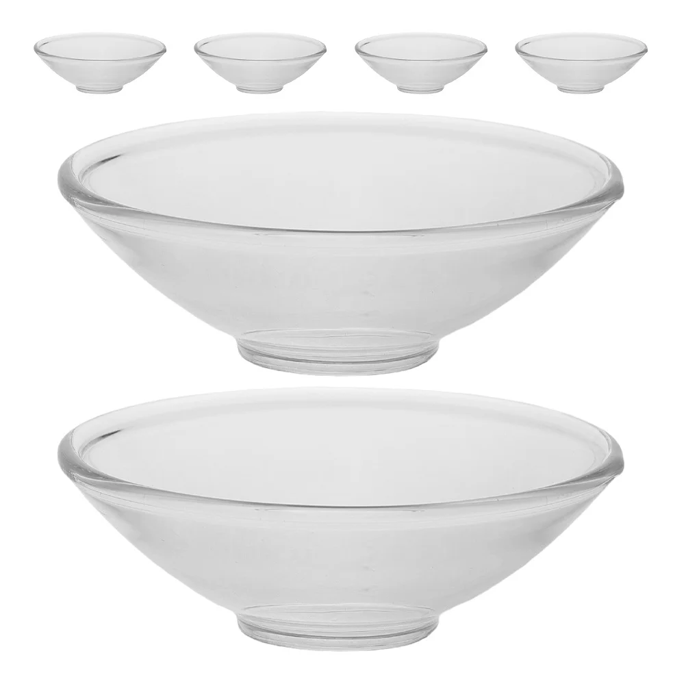 

6Pcs Clear Glass Drip Protectors Round Wax Catcher Tray Taper Ring Holder Reusable for Holiday Wedding Home Church Use