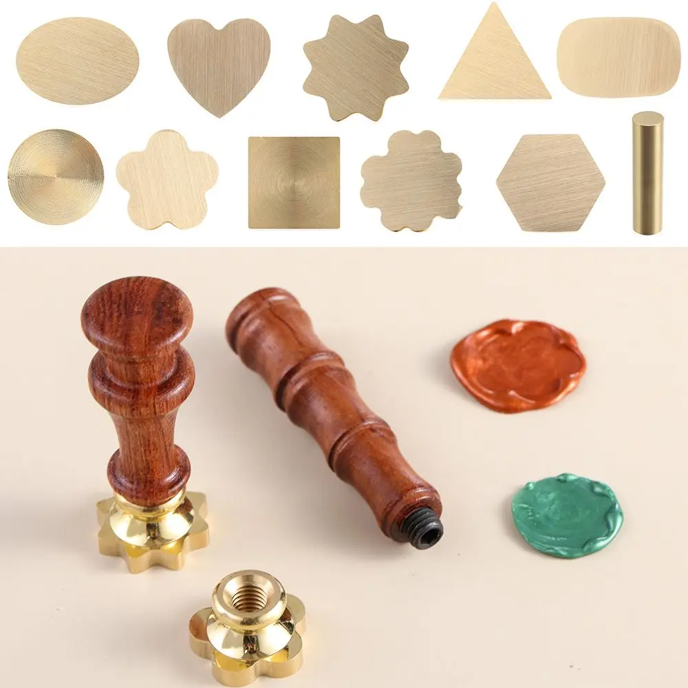 Retro Envelope Love Heart Round Seals Stamps Wedding Invitation Wax Copper Head Paint Seal Merry Christmas Wax Sealing Stamp