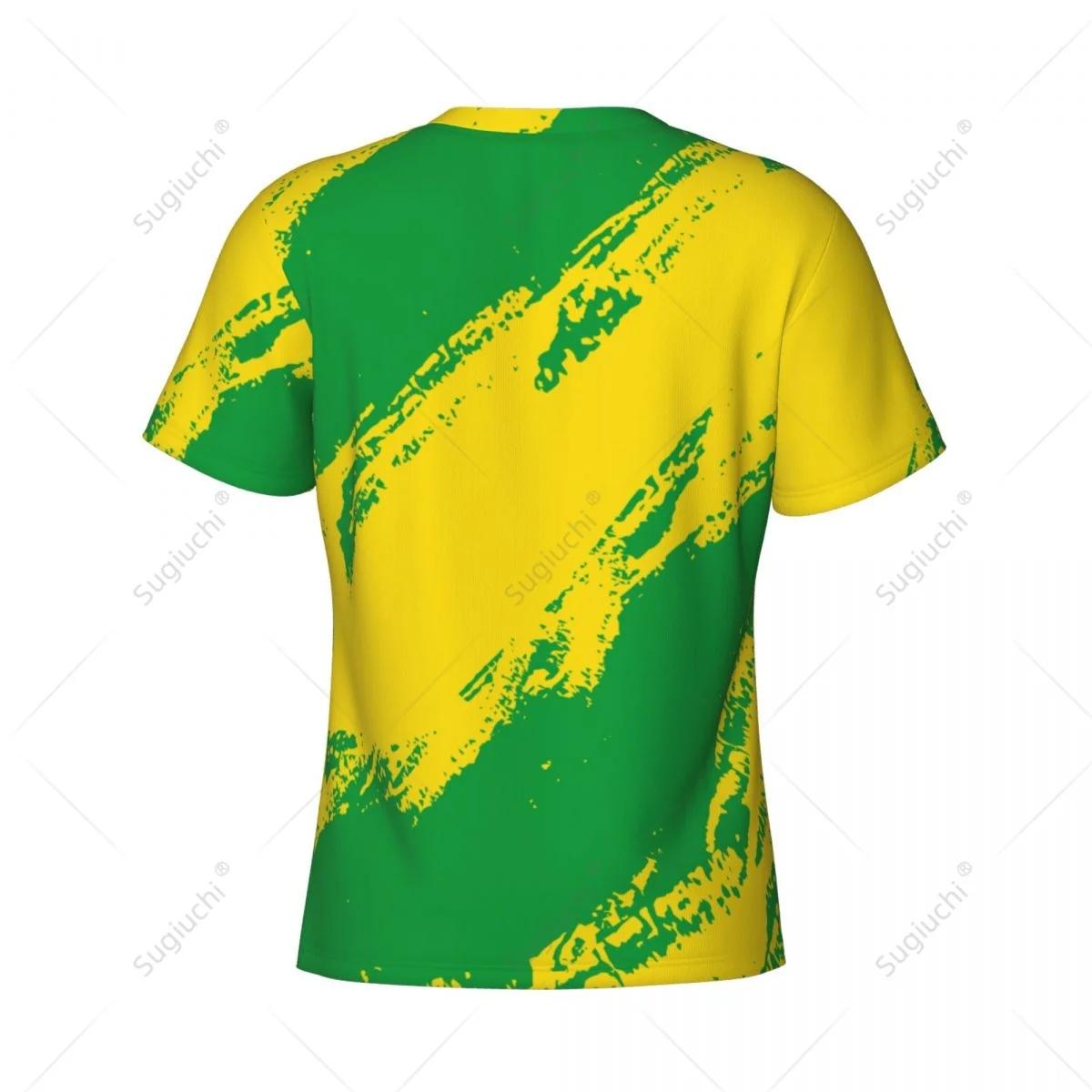 Custom Name Nunber Brazil Flag Color Men Tight Sports T-shirt Women Tees jersey For Soccer Football Fans