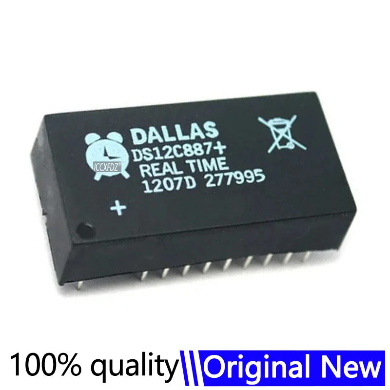 100% New DS12C887+ DS12B887 DS12887 - Real-time clock-RTC-IC-clock-calendar-113B-parallel-24DIP-module