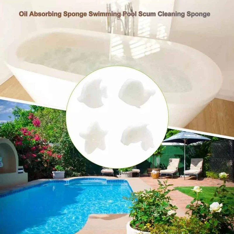 20Pcs Filter Sponge Flower Shape Accessory Oil Absorb Sponge Home Spa Swimming Pool Filters