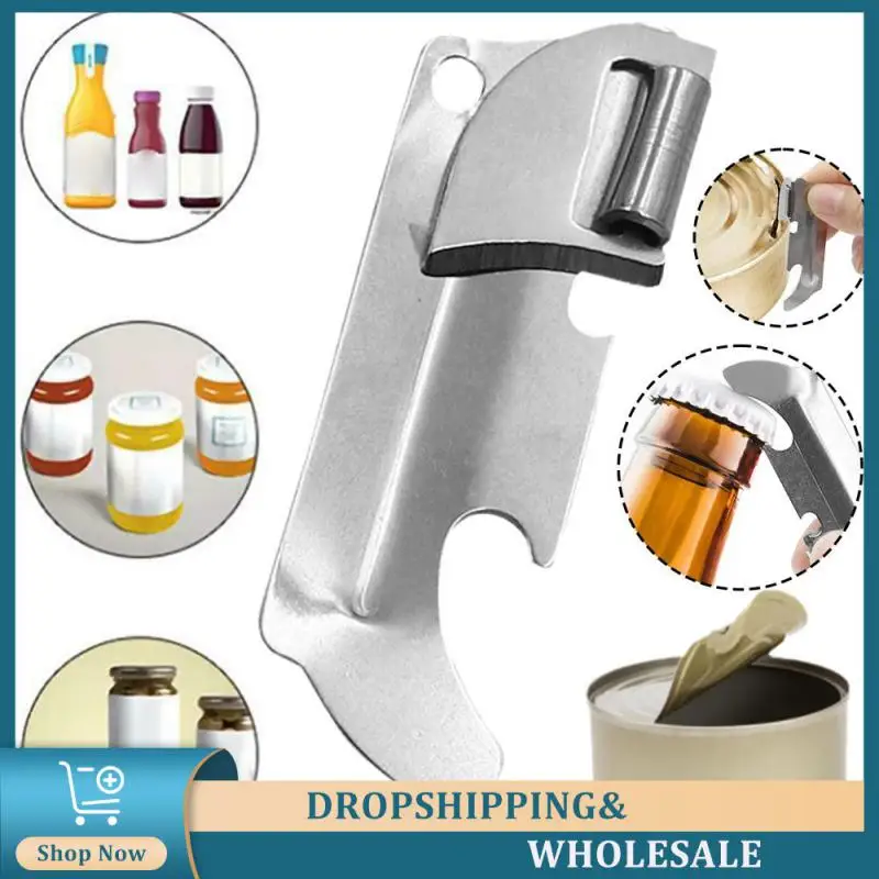 Can Opener Folding Mini Bottle Opener Multi-function Kitchen Accessories Hot Stainless Steel Mini Openers Polished Opener Mini