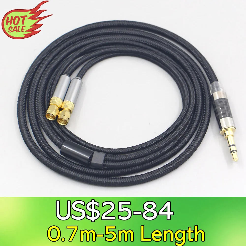 

6.5mm XLR 4.4mm Super Soft Headphone Nylon OFC Cable For HiFiMan HE400 HE5 HE6 HE300 HE4 HE500 HE6 Earphone headset LN007546