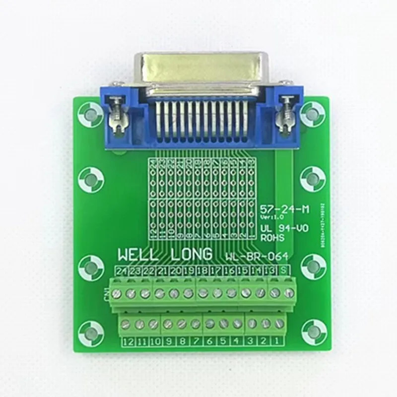 

57 Series Connectors Printer Interface 24-Pin 0.085" Male Header Connector Breakout Board.