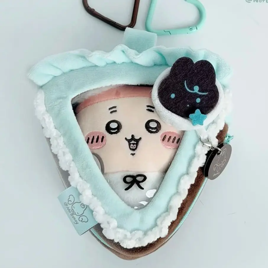 In Stock Morebunny Strawberry Cake Cotton Doll Transparent Storage Bag Cute Ins Plush Display Pouch Keychain Pendant Friend Gift view 6