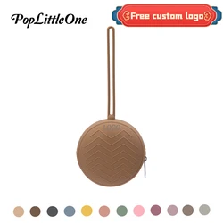 Boîte de rangement multifonctionnelle en silicone pour bébé, boîte à sucette, qualité alimentaire, vague, fermeture éclair, clé, rouge à lèvres, sac de rangement, voyage, portable