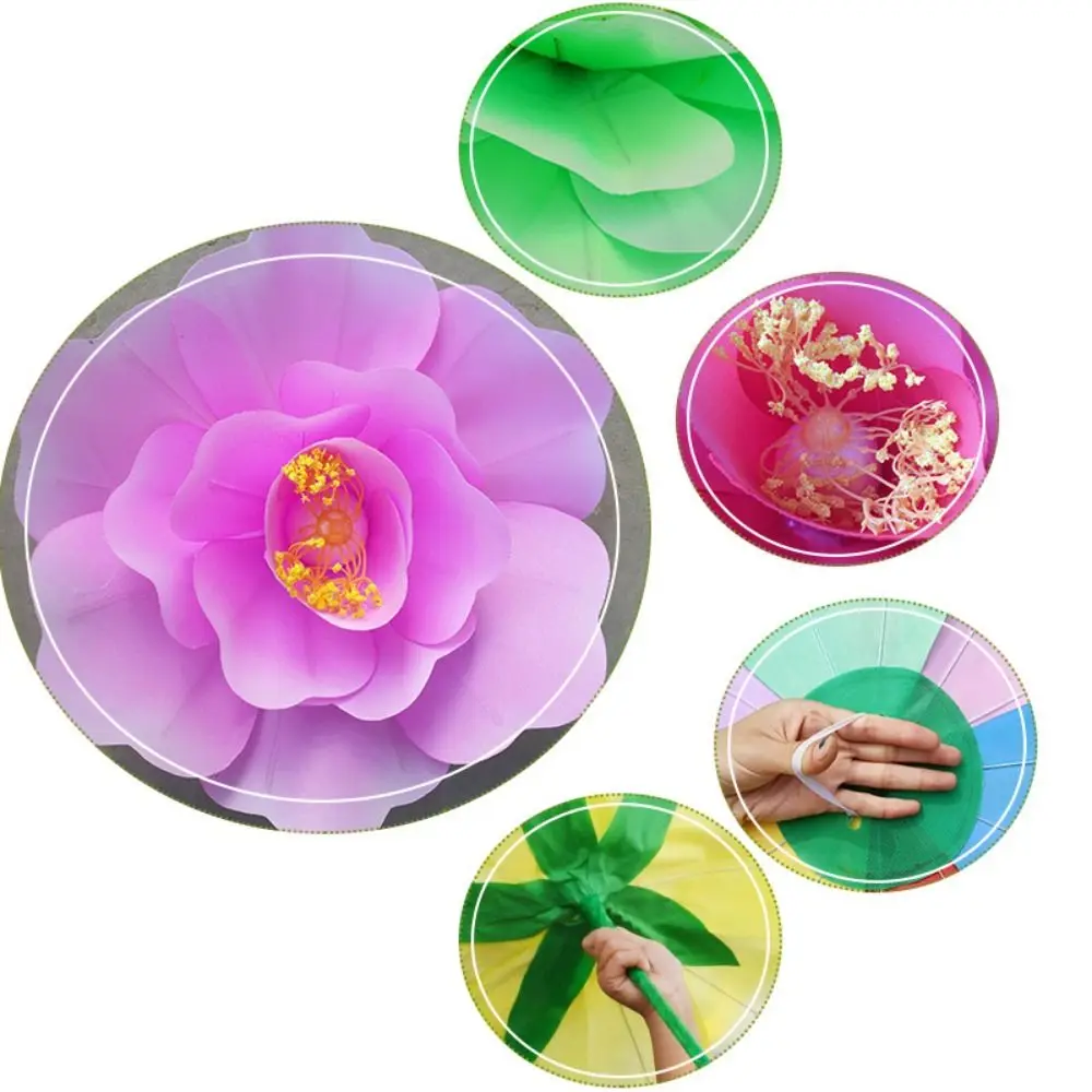 

20/30/40/50 см цветок пиона танцевальный реквизит ткань творческое представление детский сад танцевальное представление красочный ручной цветок