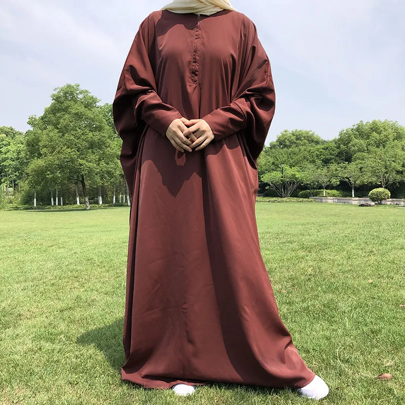 Motyl Nida Abaya zestaw 2 warstwy szata modlitewna chimar EID islamska odzież Jilbab hidżab dwuczęściowa Abaya zestaw kobiet Ramadan modlitwa