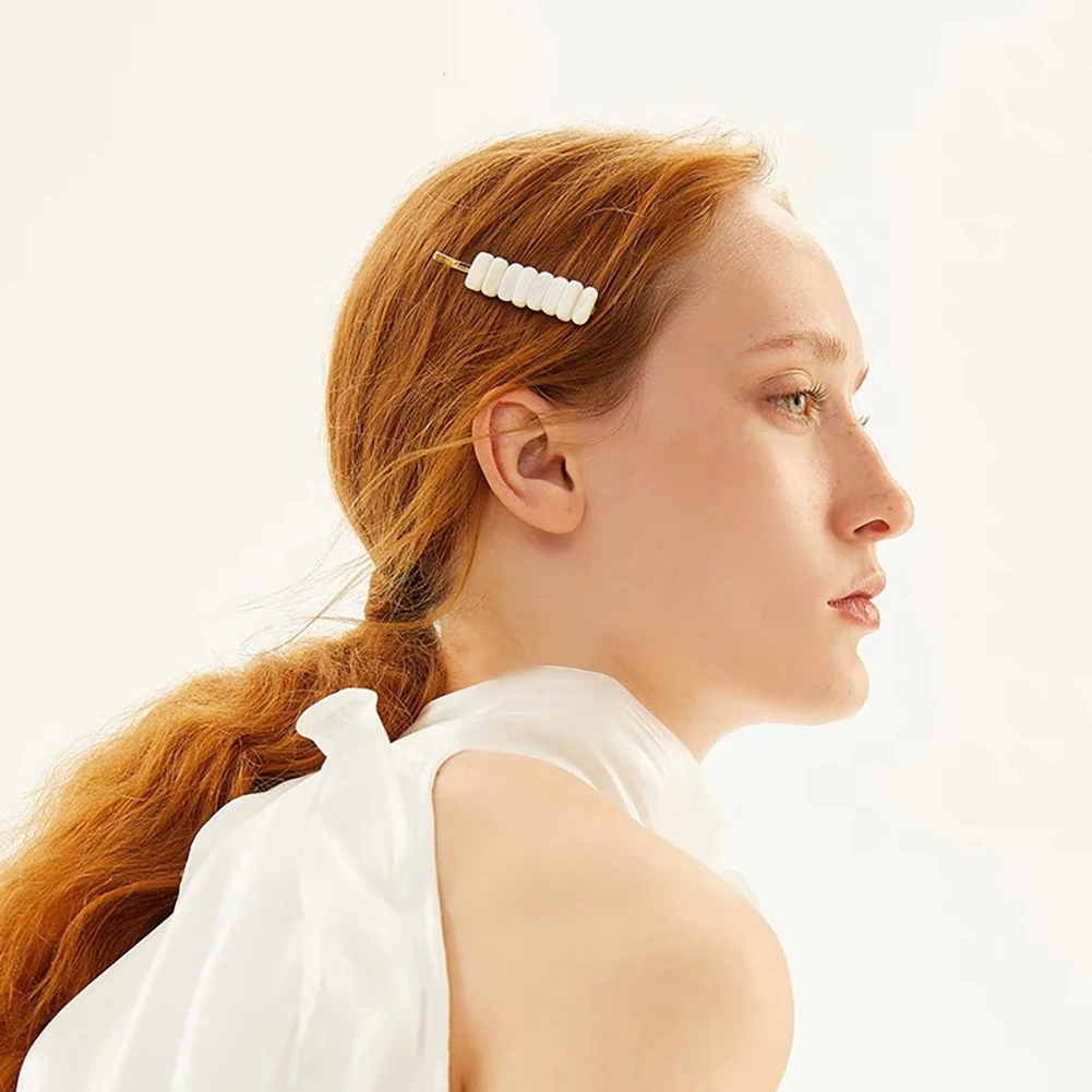 Irregular White Natural Freshwater Shell Hair Clip Mother of Pearl Barrette Hair Decor Banquet Party Accessories Daily Jewelry