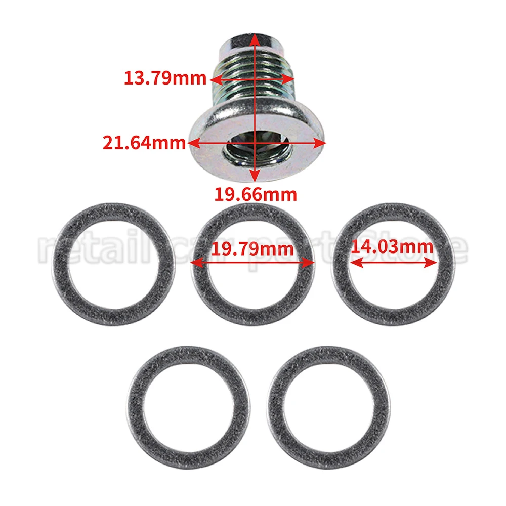 Car Accessories Engine Oil Pan Drain Plug Bolt FS50-21-249 Nuts Bolts For Mazda 3 6 CX5 CX3 CX8 CX9 99564-1400