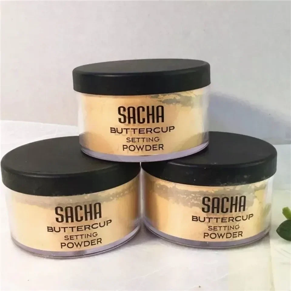 Sacha Buttercup Setting Powder Translucent Face Powder to Set Makeup Foundation or Concealer Finish Loose Powder Foundation