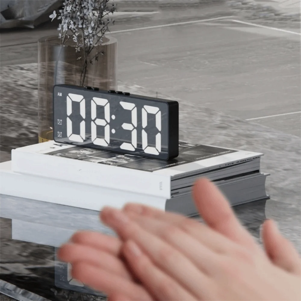 

Digital Display Voice Control LED Alarm Clock Dual Alarms Wake-up Artifact Electronic Clock Mute Digital Clock Nightstand