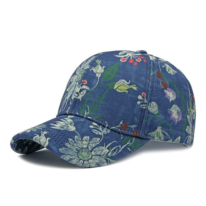 Women's Vintage Floral Pattern Baseball Cap - Multi-Color Summer Sun Hat - Suitable for Casual Outdoor and Daily Wear