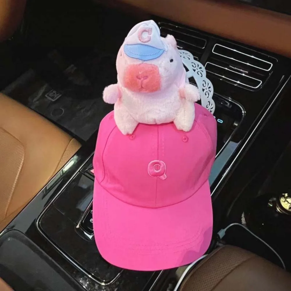 

Polyester Breathable Capybara Baseball Cap Adjustable Cotton Children Peaked Cap Plush Doll Lightweight Kids Sunscreen Hat Boys