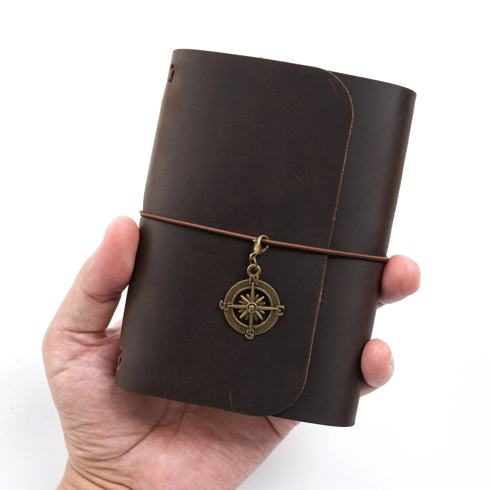 Tri-fold Passport Travel Notebook, Refillable Leather Journals Creative Passport Size Traveler Notebook for Daily Writing, Gifts - view 2