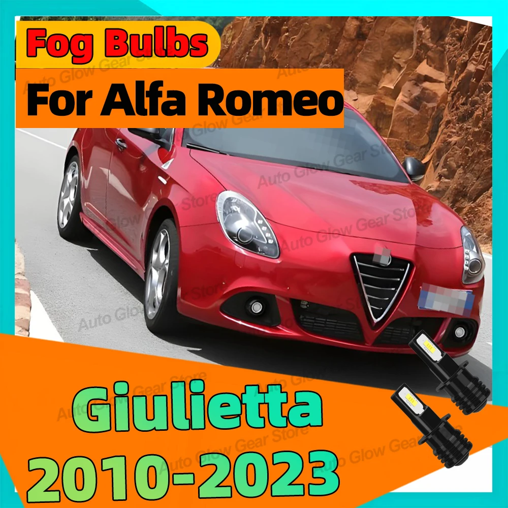 

2x For Alfa Romeo Giulietta 2010-2023 Led Car Fog Light Bulbs 6000K Two Sided CSP 3570 Diode Driving Running Lamp 12V Plug&Play