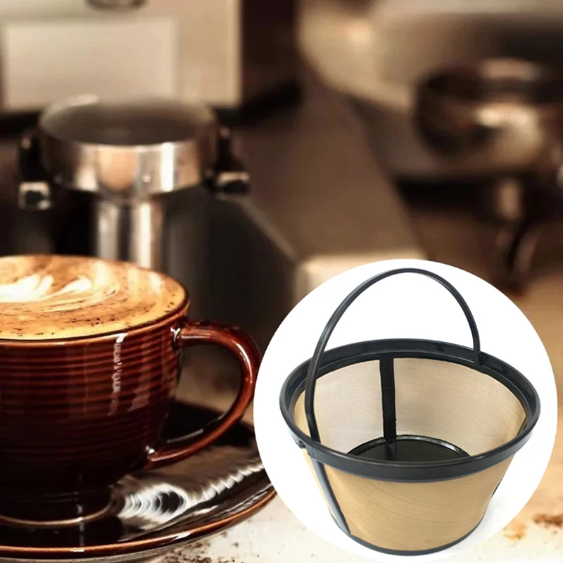 1Pc Reusable Coffee Pot Filter Holder Dripper Mesh Basket Kitchen Gadgets Tools^..