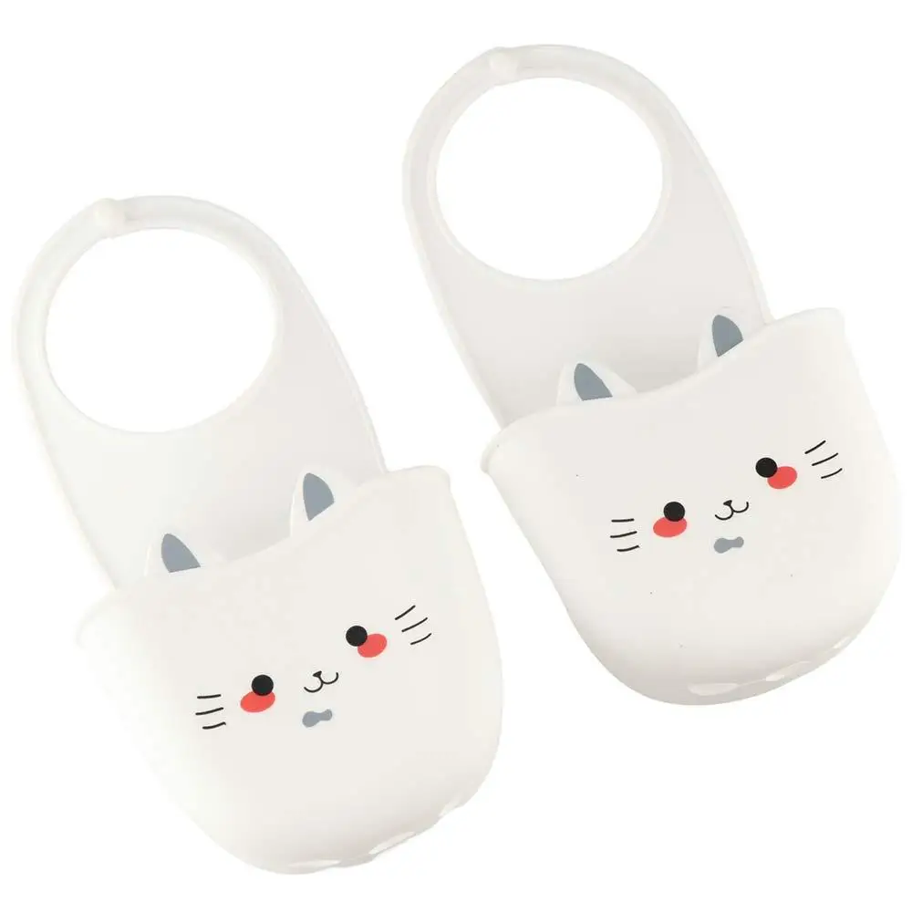 

Portable Silicone Cartoon Cat Hanging Basket Soft Snap Fastener Sink Hanging Storage Bag White Sink Drain Basket Kitchen