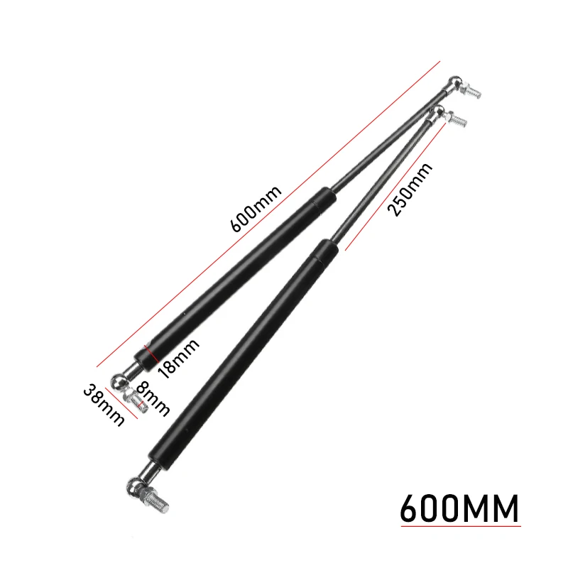 Universal 300-600mm 300N Car Gas Spring Support Rod Struts Front Cover Bonnet Hood Rear Trunk Tailgate Boot Shock Lift