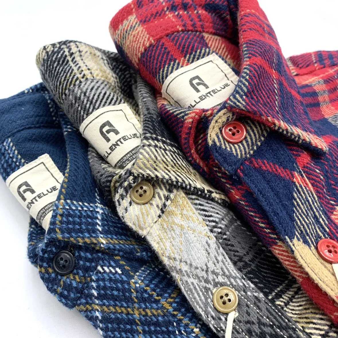 Japanese Retro Plaid Shirt for Men Autumn/Winter 100% Cotton Brushed Thickened Warm Long Sleeve Loose Fit Flannel Shirt Jacket
