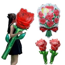 Big Red Rose Flower Balloon Valentine's Day Balloon Mother's Day Balloon Decoration wedding Valentine's Day Decoration Balloon