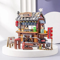 LOZ  City Food Barbecue Stand Building Block Mini Takoyaki Streetview Hong Kong Food Stall Puzzle Decor Toys Girls Kids Gift