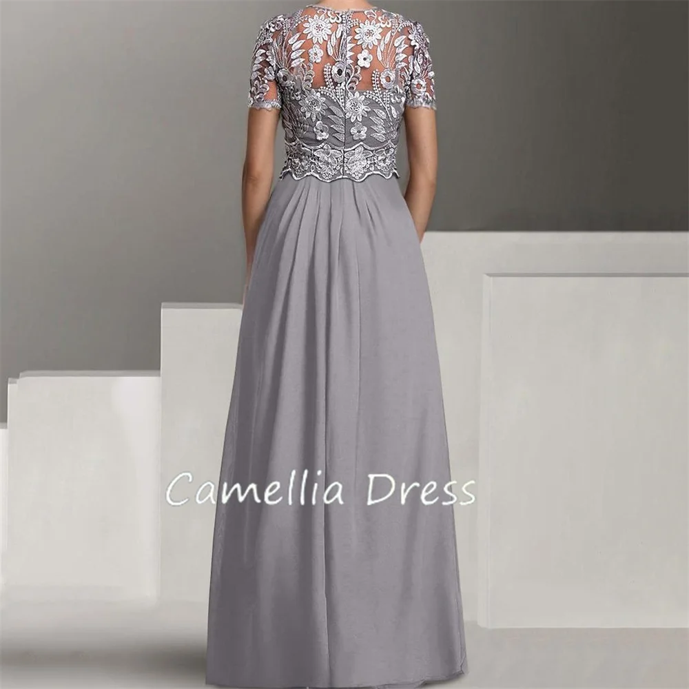 New Scoop Neck Mother Of The Bride Dress Pantsuit Ankle Length Appliques Chiffon Formal Dresses Vestidos Mae Da Noiva Casamentos