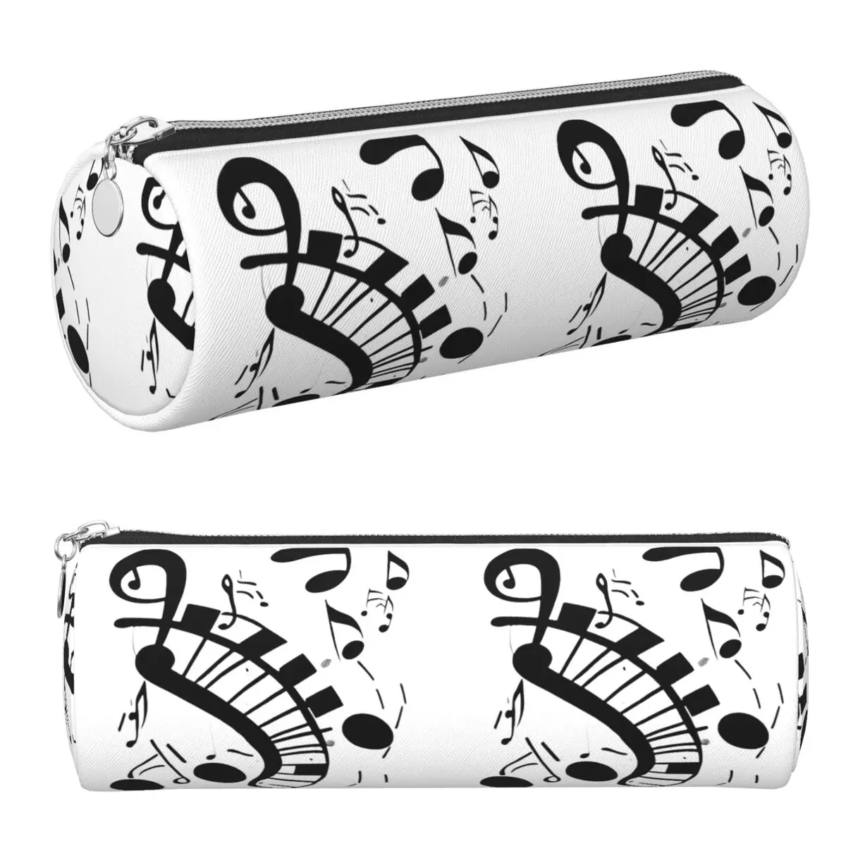 

Abstract Piano Keys With Musical Notes Pencil Case Pen Holder Cylinder Pen Box Pencil Bag for Boy Girl Gifts