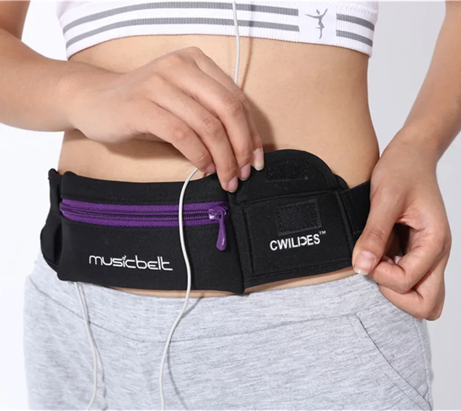 

Outdoor fitness sports fanny pack running cycling bag waterproof anti-theft neoprene travel music fanny pack waist pouch