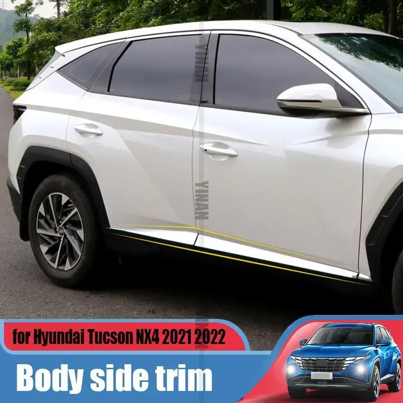 

for Hyundai Tucson NX4 2021 2022 body side door stainless steel ABS decorative strip upgrade modification exterior