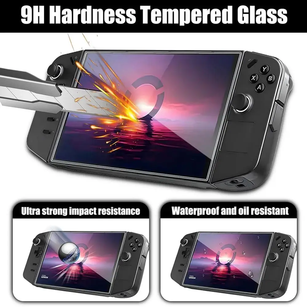 2 قطعة ملحقات اللعبة واقي للشاشة HD 8.8 بوصة طبقة رقيقة واقية وحدة تحكم محمولة مضادة لبصمات الأصابع لينوفو ليجيون جو #5
