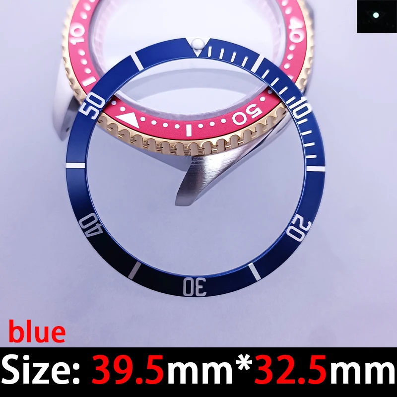 39.5*32.5 مللي متر ساعة ألومنيوم مضيئة مدي ملحق ساعة علبة إدراج حلقة ساعة استبدال جزء