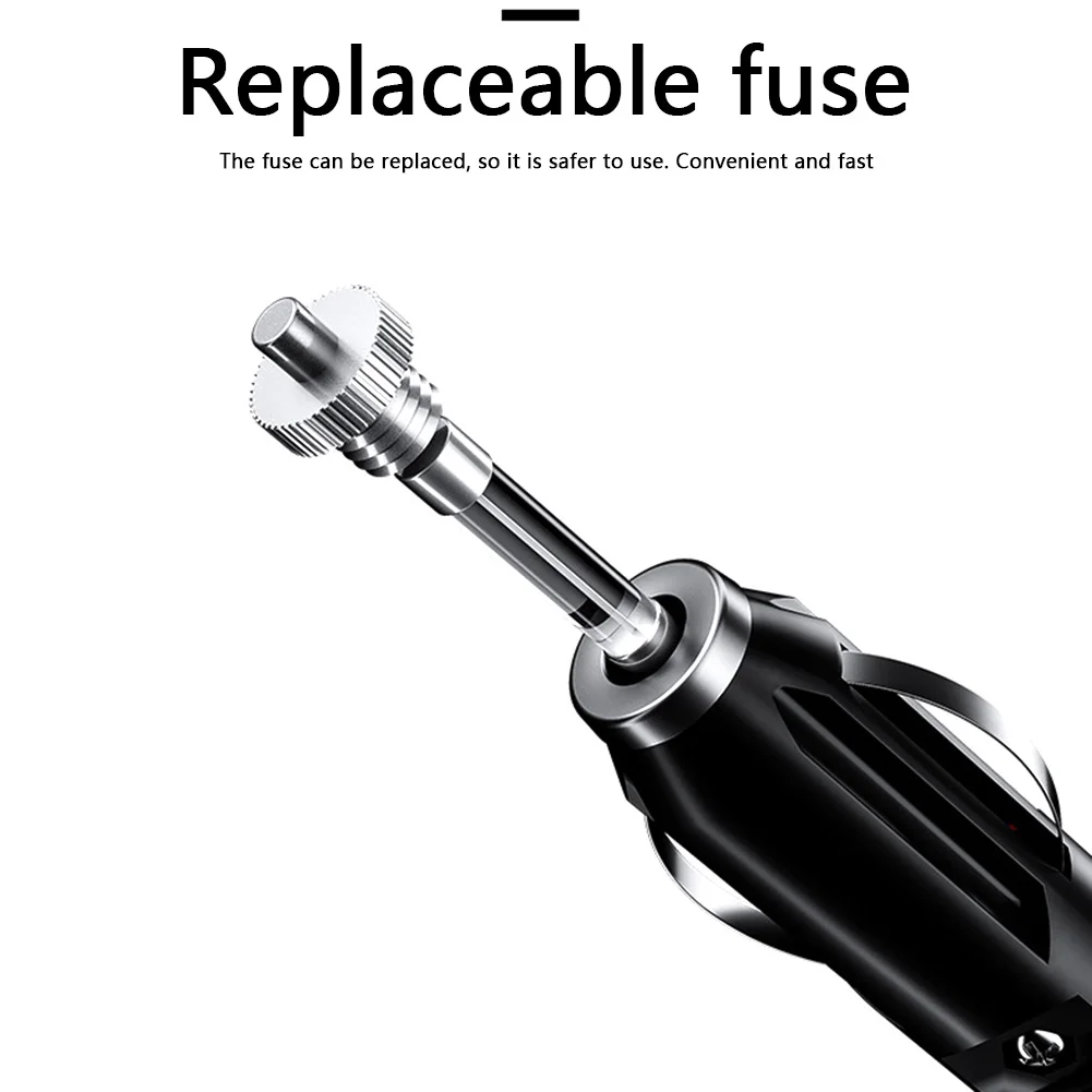 12/24V Auto 15A Male Car Cigarette Lighter Socket Plug Connector Adapter Safe with LED Indicator Light,0.6/1.5/4M Cable Long