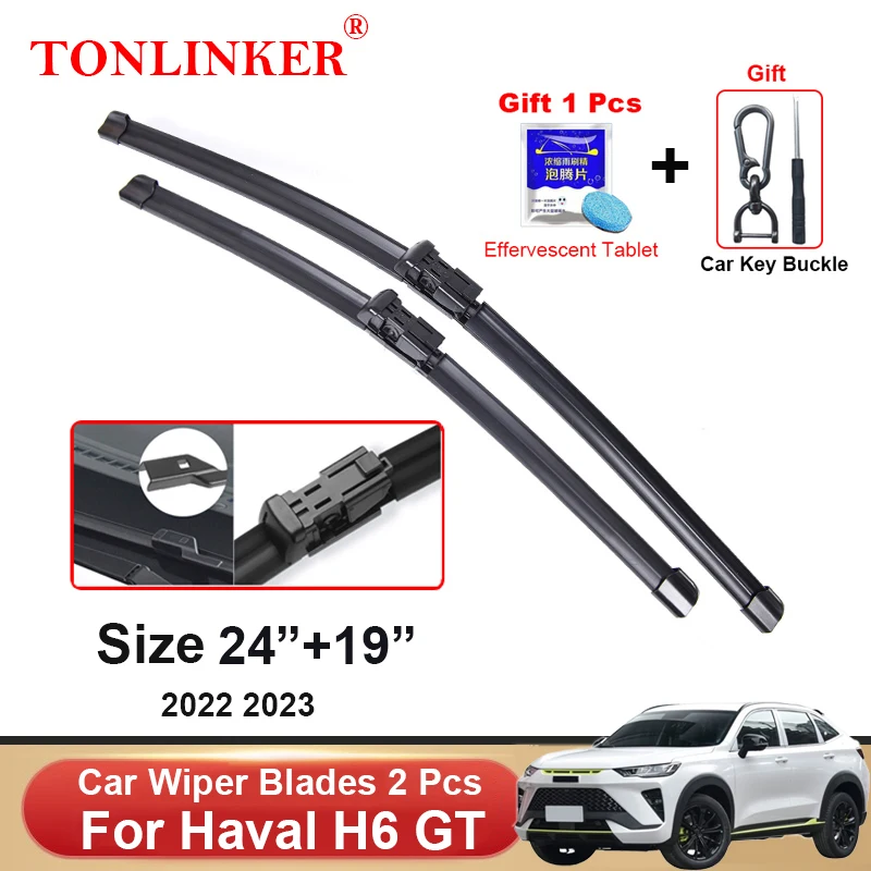 

TONLINKER Wiper Blades For GWM Haval H6 GT 2022 2023 Car Accessories Front Windscreen Wiper Blade Brushes Cutter Goods