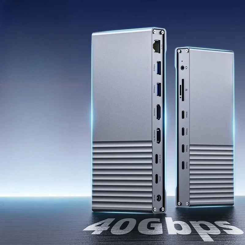 Type-C expansion 2.5G high-speed network card, PD fast charging, 40Gbps high-speed 8K ultra-clear triple screens