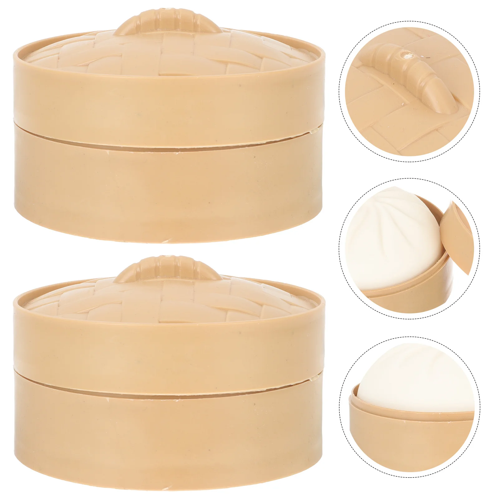 

2pcs Stress Dumpling Ball Adult Stretchy Squeeze For Anxiety Relief Wear-Resistant Sensory Item Kids Pressure Release Gift