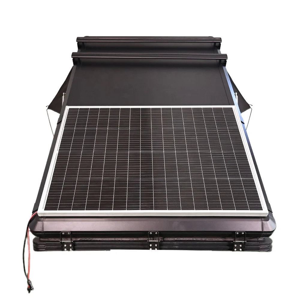 

Треугольная палатка на крыше с твердым корпусом, алюминиевая раздвижная лестница, двухслойная парусиновая ткань, солнечная панель, четырехсезонная водонепроницаемая уличная панель