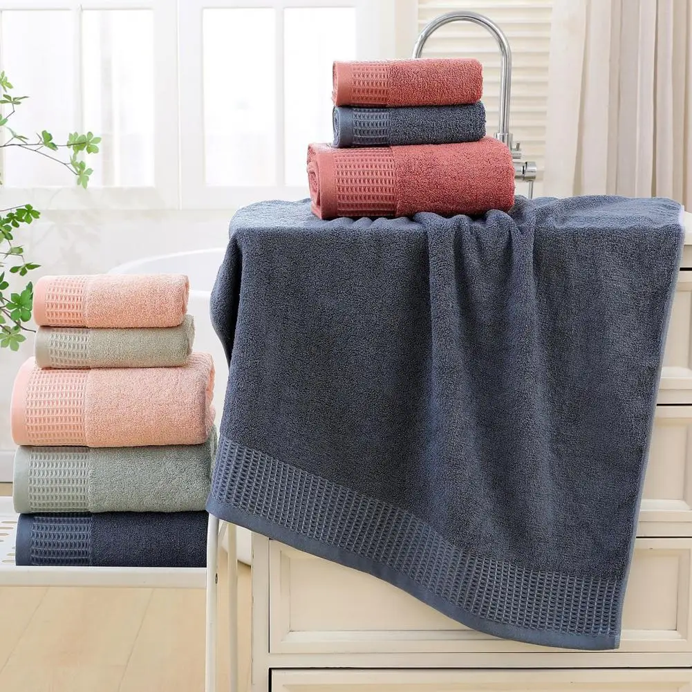 Soft Bathroom Towel Sets Bamboo Fiber Bath Towel Set Thick Soft Absorbent Shower Towels for Adults Quick Dry for Home