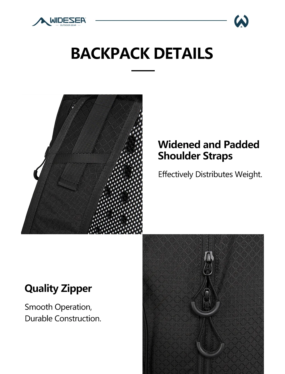 Widesea Camping Klettern Rucksäcke Sport Wasserdichte Umhängetasche Werkzeug Zubehör Reise Rucksack Camping Ausrüstung Liefert – Detail 12