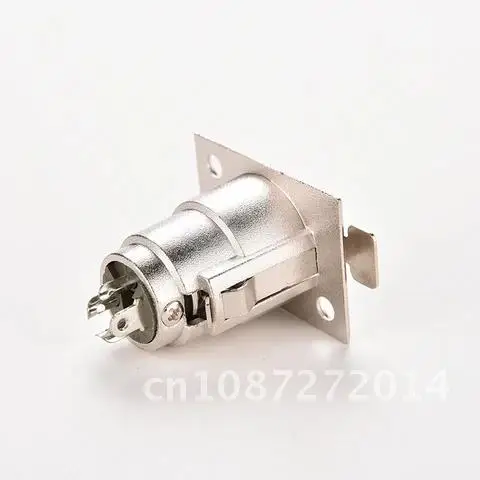 

Female Jack Socket Panel Mounted Type Chassis Square Shape Metal Housing 3Pins XLR Connector