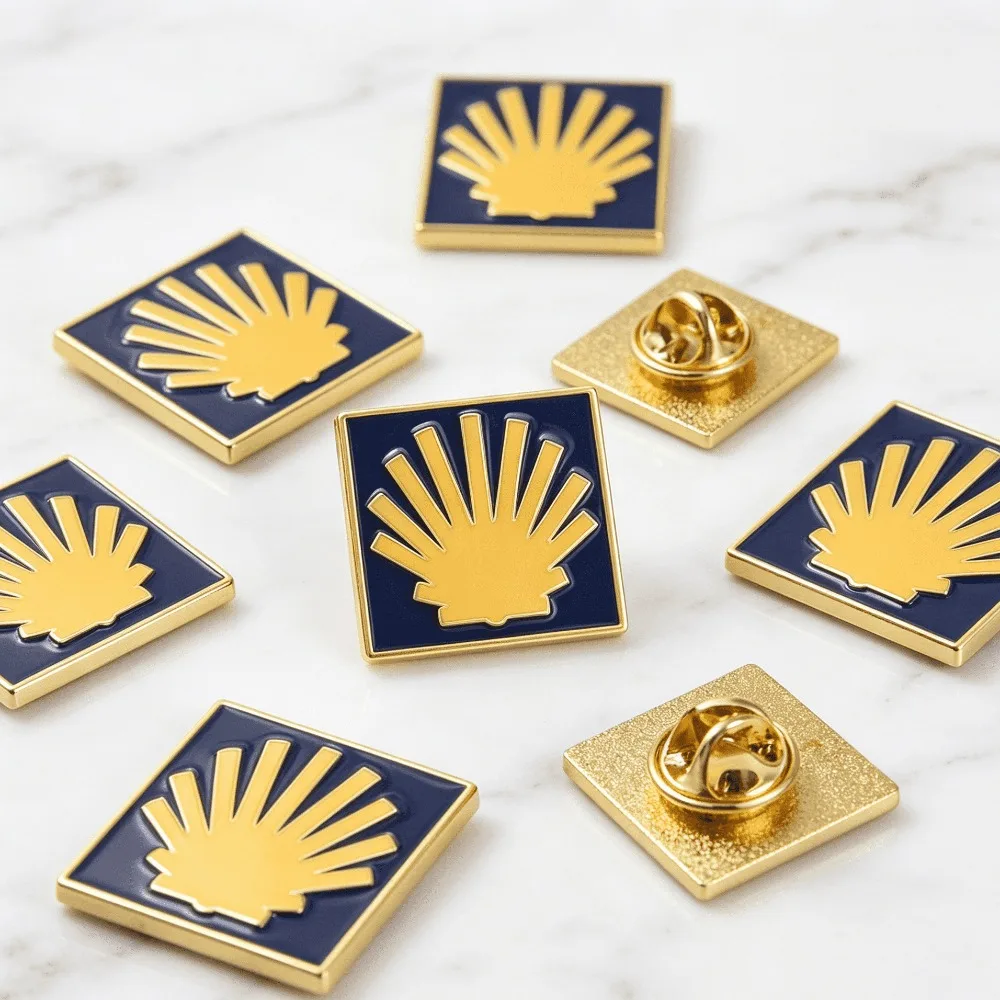 10-30Pcs Camino De Santiago Shell Lapel Pin, St James Scallop Enamel Brooch Pilgrim Religious Favor Church Souvenir Gifts