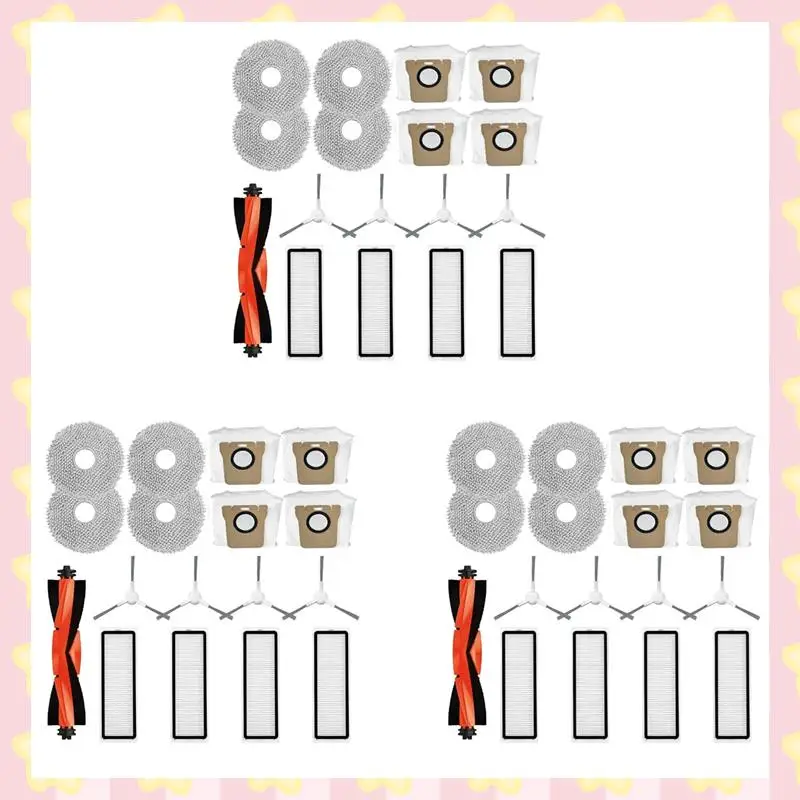 

AB51 3Set For Xiaomi Robot Vacuum X20+ / X20 Plus Replacement Parts Accessories Hepa Filter Mop Cloth Dust Bag