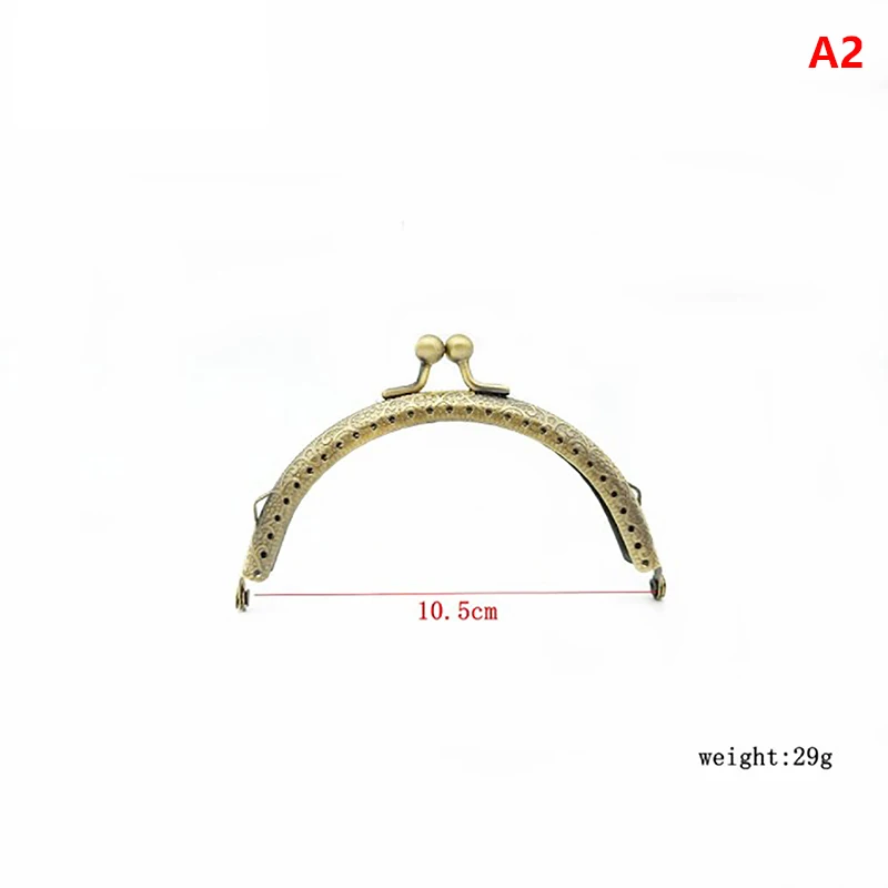 8.5/10.5/12.5/15/20.5cm DIY Metal semicirc Frame Purse Handle Coin Bags Metal Kiss Clasp Lock Frame Accessories