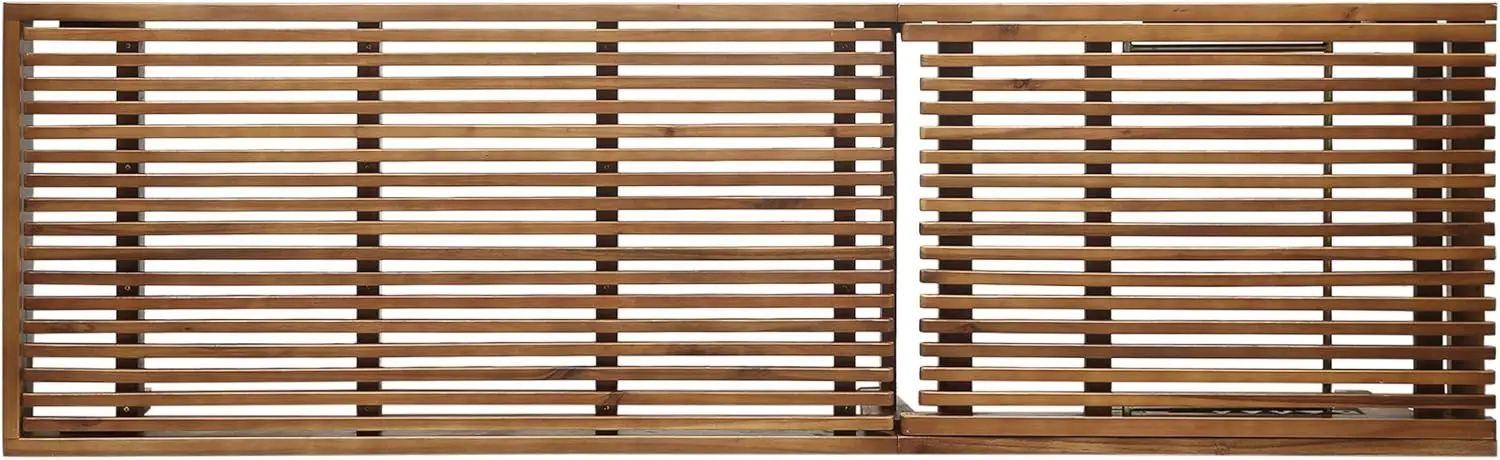 Chaise lounge de madera para exterior, acabado en teca