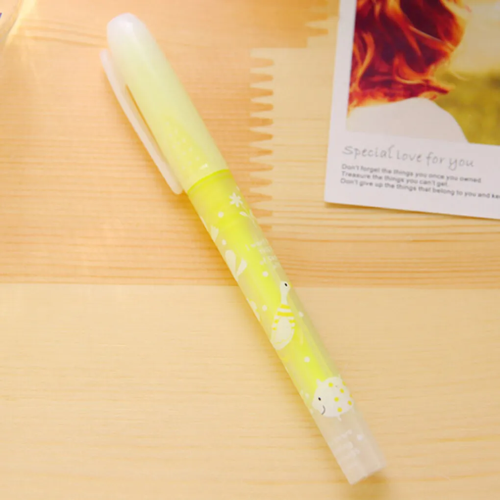 Cute Focus Stud Highlighter Pen Marker Pens Stationery Writing Pen School Supplies