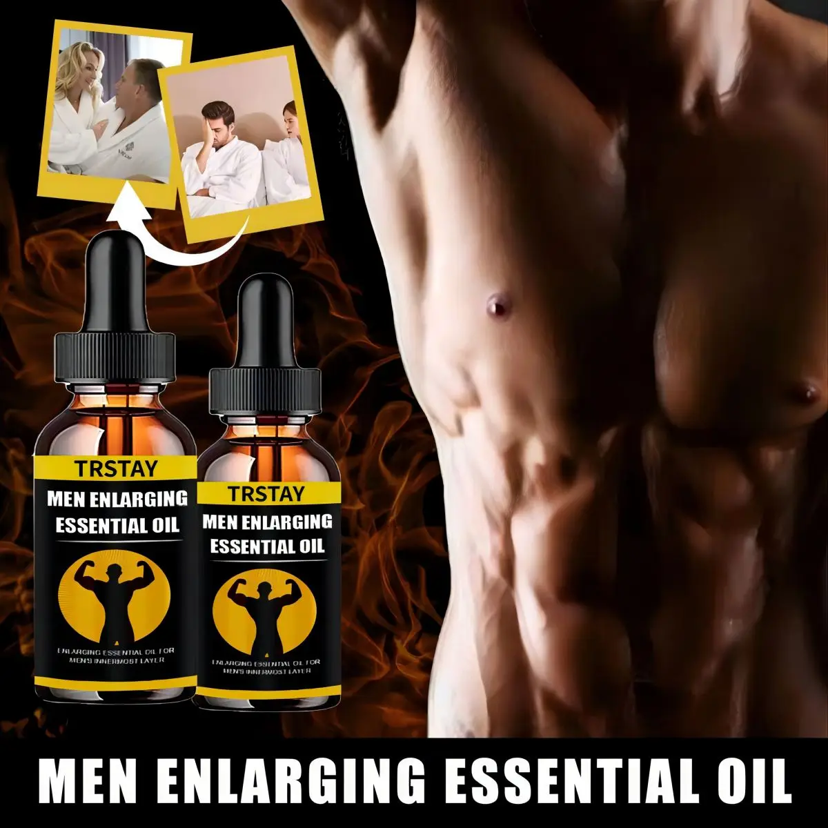 Men Enlarging Essential Oil  Endurance Long-lasting Delay  Growth Strong Energize Enhance Massage Strengthen Strength