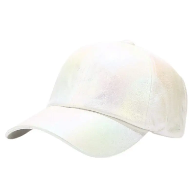 Unisex Wrinkle Cracked Faux Leather Baseball Shiny Metallic for Snapback Hat Dropship