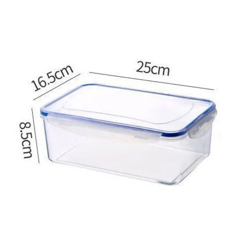 With Lid Transparent Sealed Box Square Shape Microwave-heated Refrigerator Storage Box Safe Stackable Food Freezer Box Kitchen