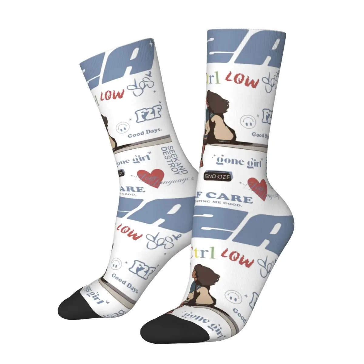 Funny SZA SOS Song Singer Basketball Socks Polyester Long Socks for Unisex Breathable